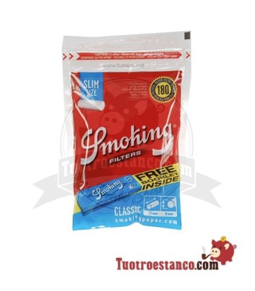 Filtres Smoking Slim 6mm 180 filtres + livret