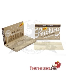 Estuche de papel Smoking Thinnest Brown Doble Ventana 70 mm - 25 libritos