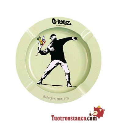 Aschenbecher aus Metall G-Rollz Bouquet & King Dog