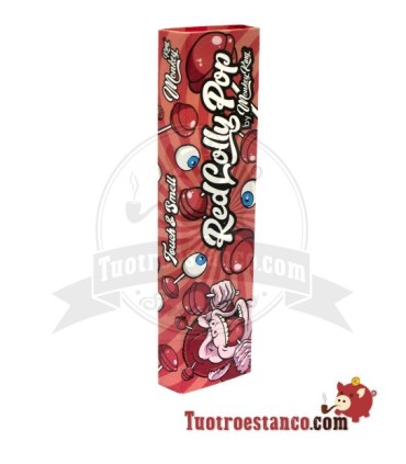 Estuche de papel Monkey King Size Red Lolly Pop + Filtros - 24 libritos