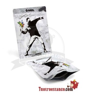 G-Rollz Banksy Graffiti Blumen Design Tasche 150x200 mm