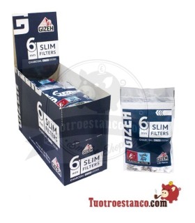 6mm Carbon Gizeh Filtergehäuse - 20 Beutel