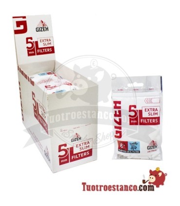 Estuche de Filtros Gizeh 5 mm Extra Slim - 20 Bolsas
