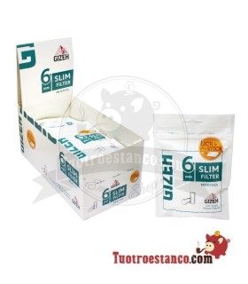 Caixa de Filtro de Gizeh de Menta 6mm - 10 Sacos