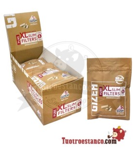 Estuche de Filtros Gizeh Orgánicos 6 mm Slim XL Largos - 10 Bolsas