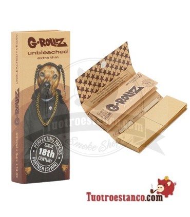 G-Rollz Pets Rock Rap Carta 78mm Marrone + Filtri in Cartone