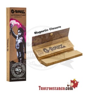 G-Rollz Banksy's Graffiti Tocha Boy King Size Papel Marrom + Filtros