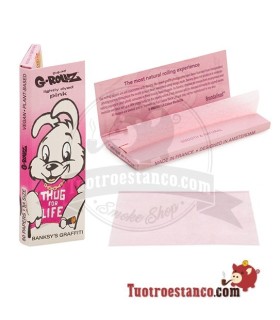 Papel G-Rollz Banksy's Graffiti Thug 4 Life 78 mm Pink
