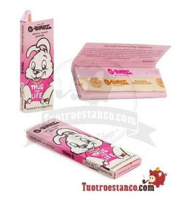 G-Rollz Banksy's Graffiti Thug 4 Life Paper 78 mm Pink