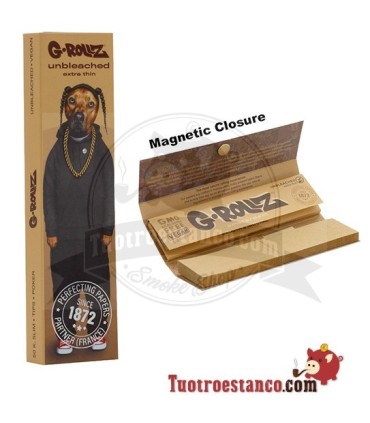 Papel G-Rollz Pets Rock RAP King Size Marrón + filtros de cartón
