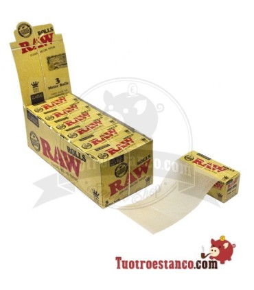 3 m King Size Roll RAW Paper - 12 booklets