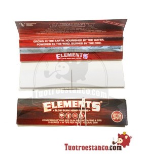 Hemp Paper elements King Size Red + tips