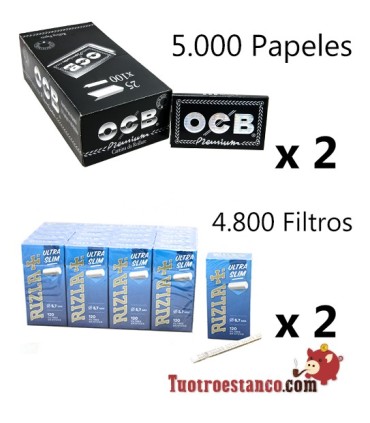 2 OCB Premium DV 70mm + 2 Filter rizla 5,7mm