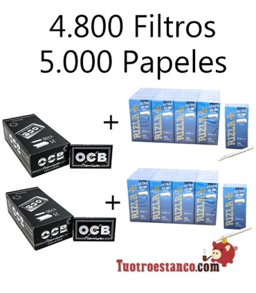 2 OCB Premium DV 70mm + 2 Filter rizla 5,7mm