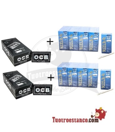 2 OCB premium DV 70mm + 2 Filtros Rizla 5.7mm