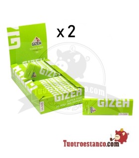 2 x Papel Gizeh Super Fine 1 1/4 de 78mm - 25 libritos