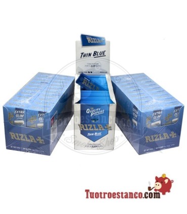 100 blaue rizla Broschüren 70 mm + 2 vorgeschnittene rizla Hülle 5,7 mm