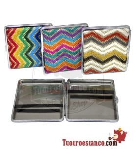 Etui à cigarettes en métal hippie pour 20 cigarettes