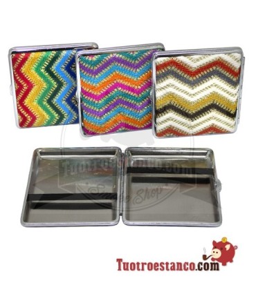 Hippie metal cigarette case for 20 cig