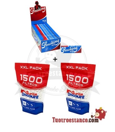 Smoking Azul 70 mm + 2 Filtros 1500 SD 6mm