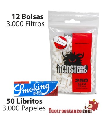 Smoking Blue 70mm + 12 Monster Filters