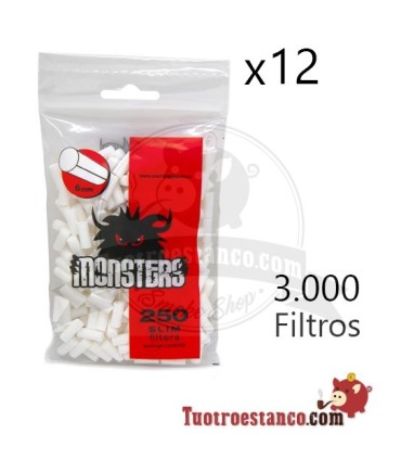 Smoking Filtros Castanho 70mm + 12 Monster 6mm