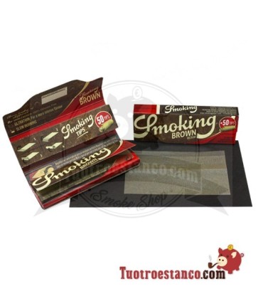 Braunes Smoking Papier 1 1/4 78mm + Spitzen