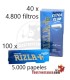 100 Livrets rizla Bleus 70mm + 2 Étuis rizla prédécoupés 5.7mm