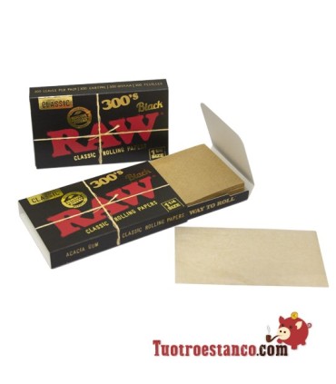 Estuche de papel RAW Black 300 de 78 mm - 40 libritos
