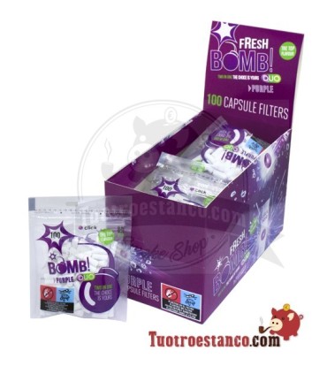 Filtros Fresh Bomb Purple 6mm con Click - "10 bolsitas" de 100 unidades