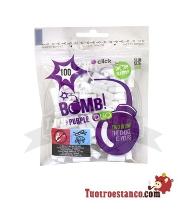 Filtros Fresh Bomb Purple 6mm con Click - "10 bolsitas" de 100 unidades