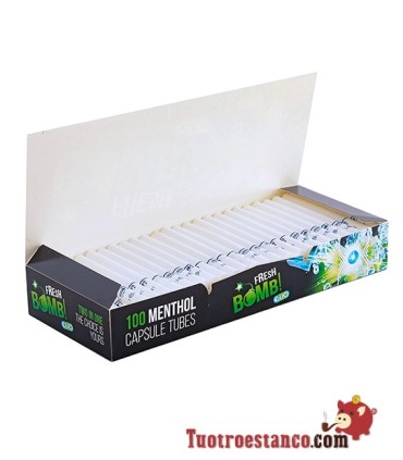 Tubos fresh bomb! Menta - 5 Caixas de 100 Tubos