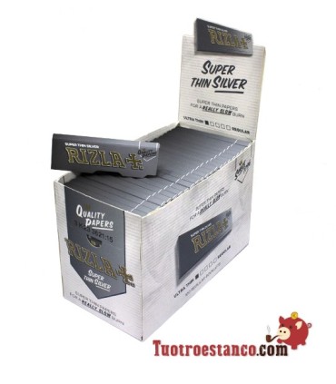 Papel Rizla + Plata Regular de 70 mm - 100 libritos