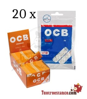 OCB Naranja 70 mm + 20 Bolsas Filtros Ocb 6mm