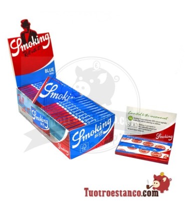 Papier de Fumer Bleu Double Fenêtre 70 mm - 25 livrets
