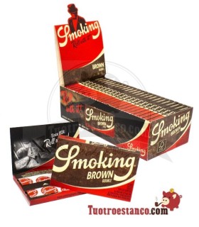 Papel Smoking Marrón Doble Ventana de 70 mm - 25 Libritos