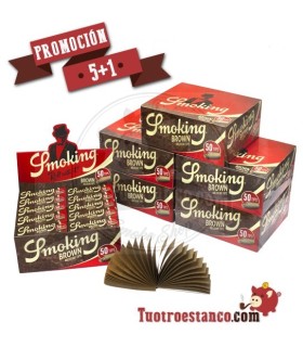 Promoção 5+1 - Filtros de Papelão Smoking Brown