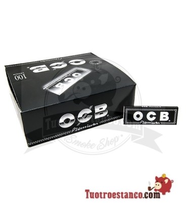Papel OCB Premium negro 1 1/4 de 78 mm, 100 libritos