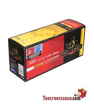 Tubos Doberman 500 Filtro Largo- 24 cajitas de 500 Tubos (Cajón)