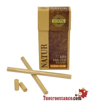 Filtros Precortados Natur 5,7 mm orgánicos - 20 cajitas