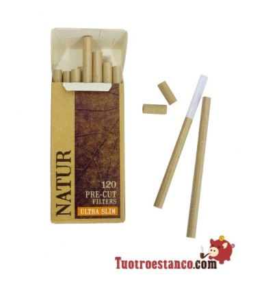 Filtros Precortados Natur 5,7 mm orgánicos - 20 cajitas
