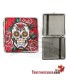 Pitillera metálica Champ Mex Skull and Flowers de 20 cig