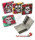 Pitillera metálica Champ Mex Skull and Flowers de 20 cig