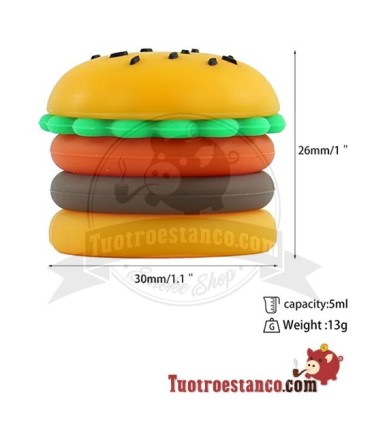 Envase de silicona Hamburguesa 5 ml