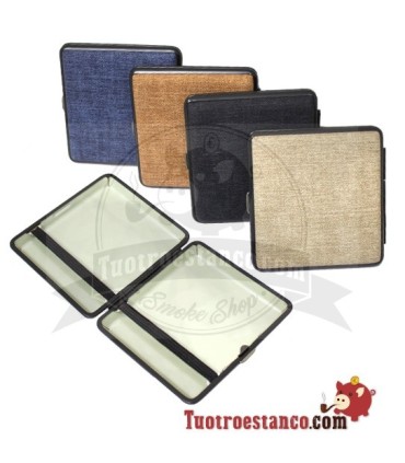 Pitillera metálica Champ Denim Style vaquero de 20 cig