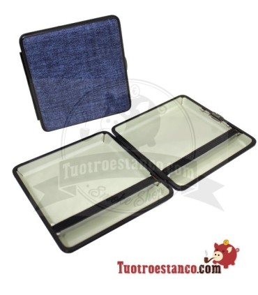 Pitillera metálica Champ Denim Style vaquero de 20 cig