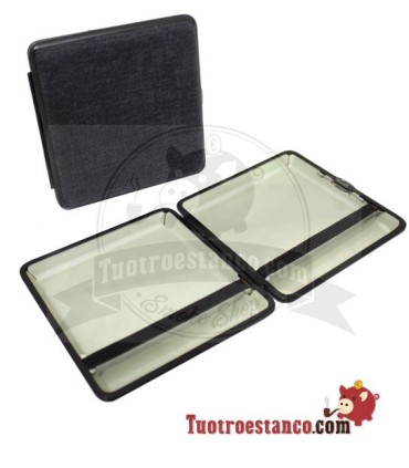 Pitillera metálica Champ Denim Style vaquero de 20 cig