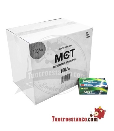 Tubos MTC Mentolados con capsula - Cajón de 40 cajitas de 100 unidades