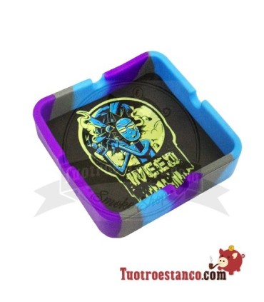 Cenicero Silicona Cuadrado Rick y Morty