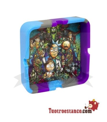 Cenicero Silicona Cuadrado Rick y Morty